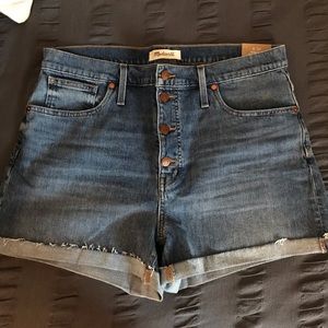 NWT Madewell High-Rise Denim Shorts Size 32